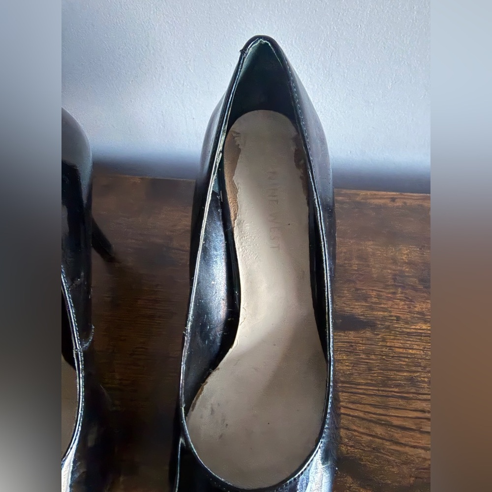 Nine West Black Patent Leather Heels – Women’s Size 6.5 - Picture 5 of 9